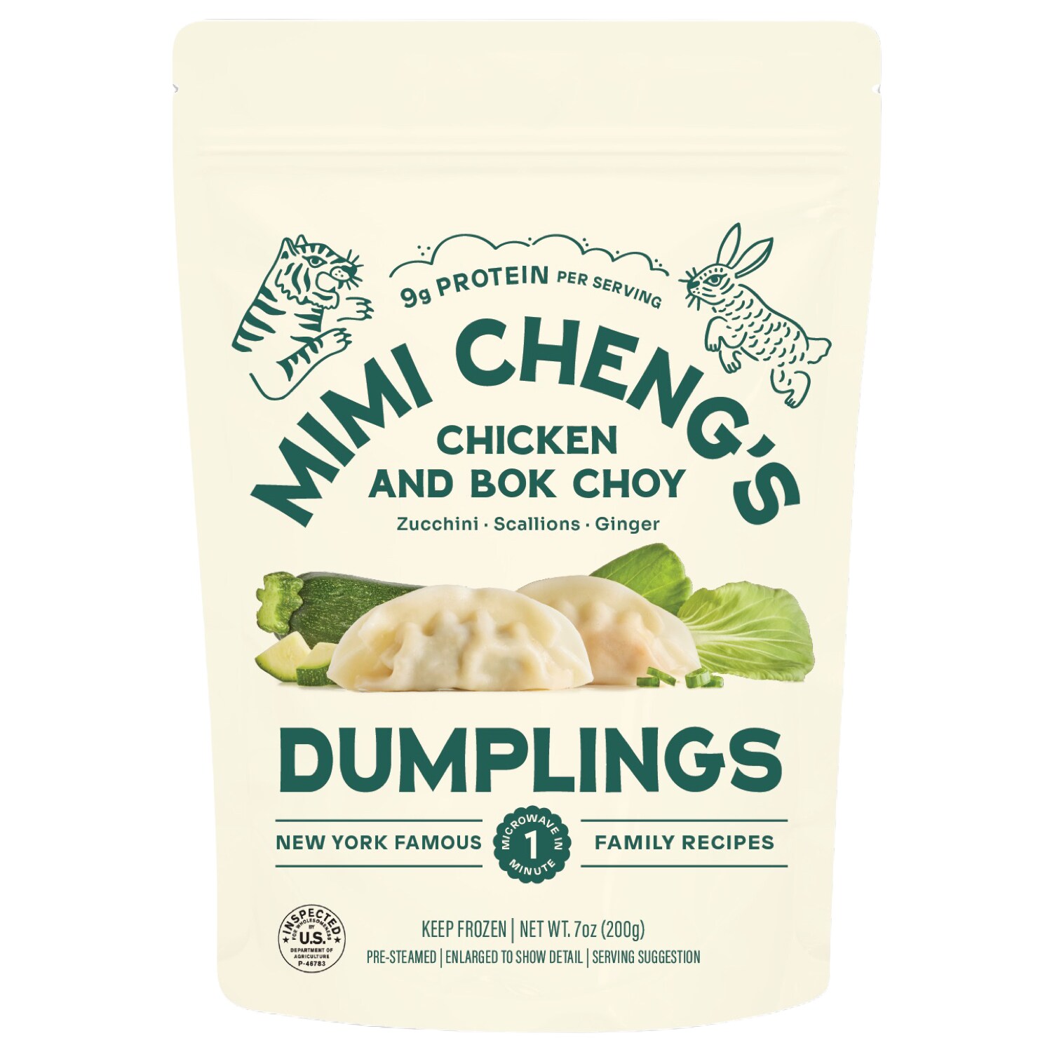 Mimi Cheng's Dumplings, Chicken and Bok Choy, Frozen